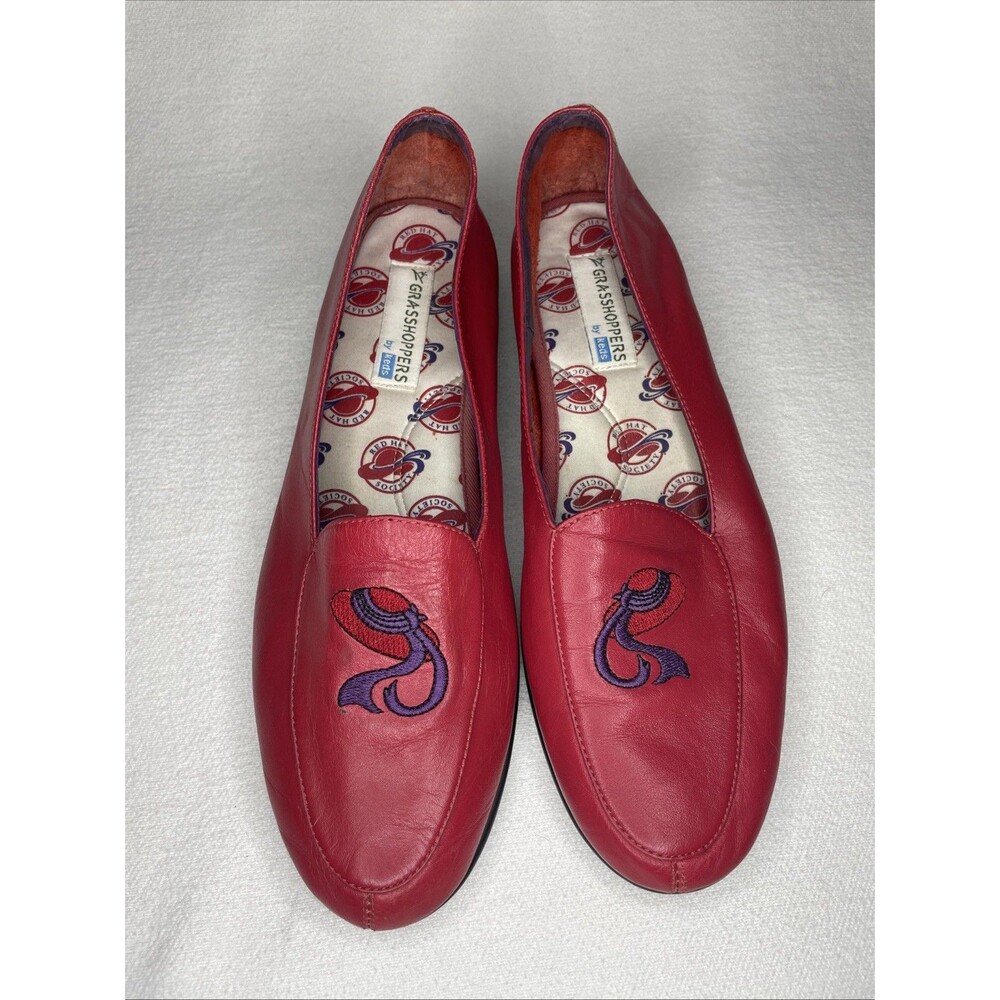 Grasshoppers by Keds Womens 7M “Red Hat Society” Red Leather Flats